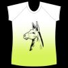 womens athletic raglan cut sleeve shirt gradient Thumbnail