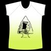 womens athletic raglan cut sleeve shirt gradient Thumbnail