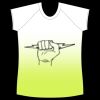 womens athletic raglan cut sleeve shirt gradient Thumbnail
