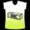 womens athletic raglan cut sleeve shirt gradient Thumbnail