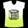 womens athletic raglan cut sleeve shirt gradient Thumbnail