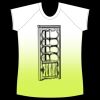 womens athletic raglan cut sleeve shirt gradient Thumbnail