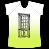 womens athletic raglan cut sleeve shirt gradient Thumbnail
