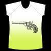 womens athletic raglan cut sleeve shirt gradient Thumbnail