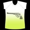 womens athletic raglan cut sleeve shirt gradient Thumbnail