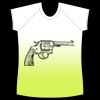 womens athletic raglan cut sleeve shirt gradient Thumbnail