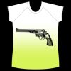womens athletic raglan cut sleeve shirt gradient Thumbnail