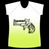 womens athletic raglan cut sleeve shirt gradient Thumbnail