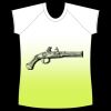 womens athletic raglan cut sleeve shirt gradient Thumbnail