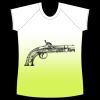 womens athletic raglan cut sleeve shirt gradient Thumbnail