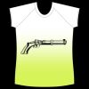 womens athletic raglan cut sleeve shirt gradient Thumbnail