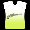 womens athletic raglan cut sleeve shirt gradient Thumbnail