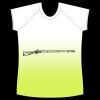 womens athletic raglan cut sleeve shirt gradient Thumbnail