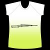 womens athletic raglan cut sleeve shirt gradient Thumbnail