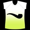 womens athletic raglan cut sleeve shirt gradient Thumbnail
