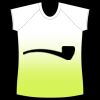 womens athletic raglan cut sleeve shirt gradient Thumbnail
