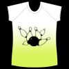 womens athletic raglan cut sleeve shirt gradient Thumbnail