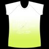 womens athletic raglan cut sleeve shirt gradient Thumbnail