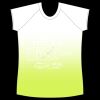 womens athletic raglan cut sleeve shirt gradient Thumbnail