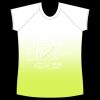womens athletic raglan cut sleeve shirt gradient Thumbnail
