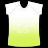womens athletic raglan cut sleeve shirt gradient Thumbnail