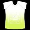 womens athletic raglan cut sleeve shirt gradient Thumbnail