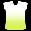 womens athletic raglan cut sleeve shirt gradient Thumbnail