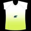 womens athletic raglan cut sleeve shirt gradient Thumbnail