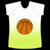 womens athletic raglan cut sleeve shirt gradient Thumbnail