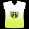 womens athletic raglan cut sleeve shirt gradient Thumbnail