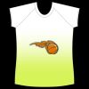 womens athletic raglan cut sleeve shirt gradient Thumbnail