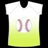 womens athletic raglan cut sleeve shirt gradient Thumbnail