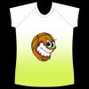 womens athletic raglan cut sleeve shirt gradient Thumbnail