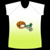 womens athletic raglan cut sleeve shirt gradient Thumbnail