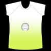 womens athletic raglan cut sleeve shirt gradient Thumbnail