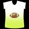 womens athletic raglan cut sleeve shirt gradient Thumbnail