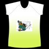 womens athletic raglan cut sleeve shirt gradient Thumbnail