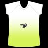womens athletic raglan cut sleeve shirt gradient Thumbnail