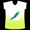 womens athletic raglan cut sleeve shirt gradient Thumbnail