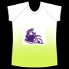 womens athletic raglan cut sleeve shirt gradient Thumbnail