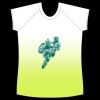 womens athletic raglan cut sleeve shirt gradient Thumbnail