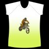 womens athletic raglan cut sleeve shirt gradient Thumbnail