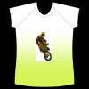 womens athletic raglan cut sleeve shirt gradient Thumbnail