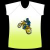 womens athletic raglan cut sleeve shirt gradient Thumbnail