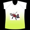 womens athletic raglan cut sleeve shirt gradient Thumbnail