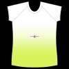 womens athletic raglan cut sleeve shirt gradient Thumbnail