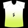 womens athletic raglan cut sleeve shirt gradient Thumbnail